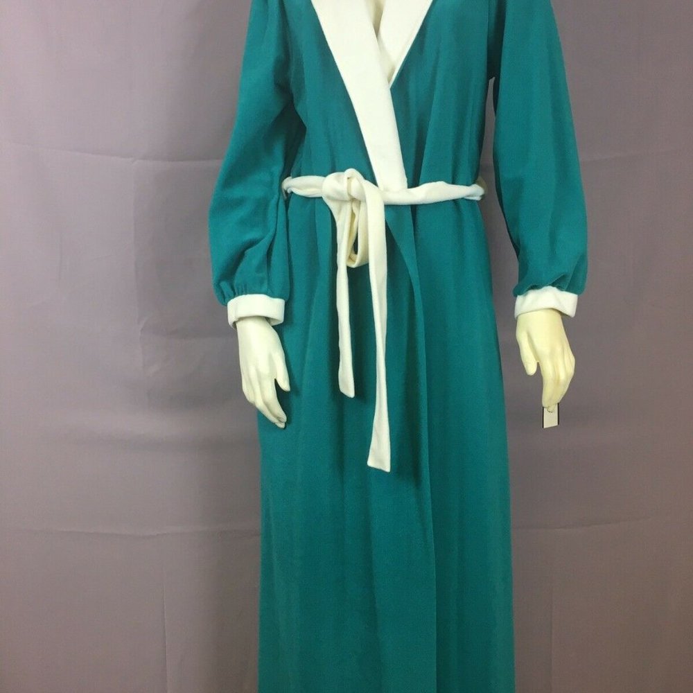 Vassarette Expressions Wmns Teal Robe gown  k105